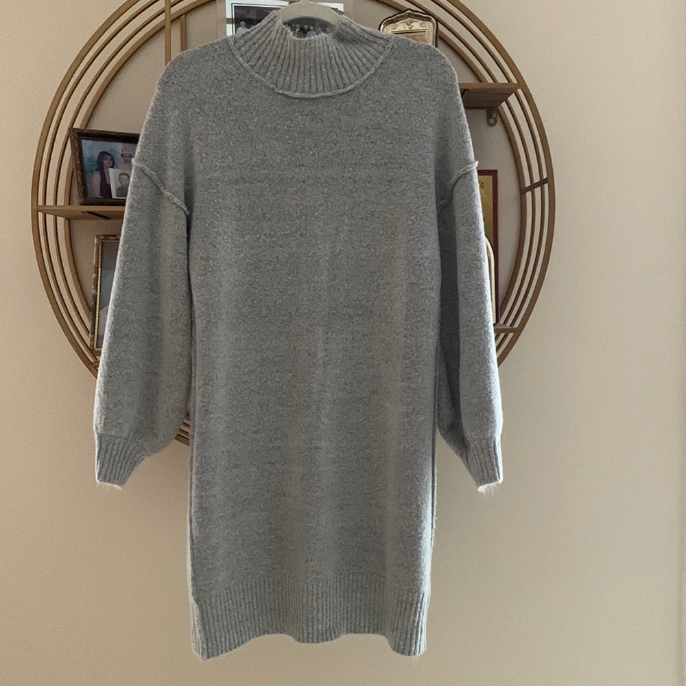Gray knit dress